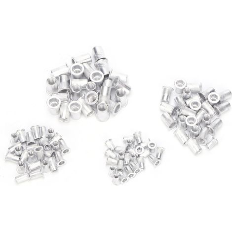 Lot de 100 écrous à riveter aveugles en aluminium M4/M5/M6/M8 (1/5)