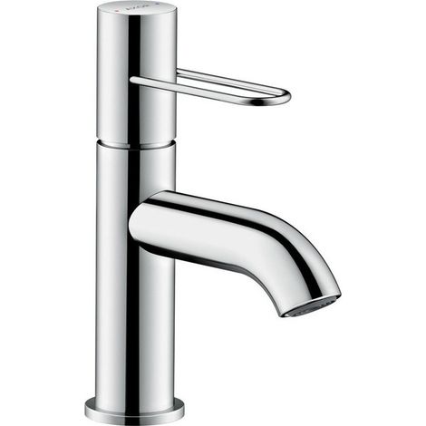 mitigeur lavabo 70, poignée étrier, bonde à écoulement libre laiton poli