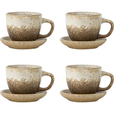 Bloomingville - Brenta Cup with Saucer - Nature
