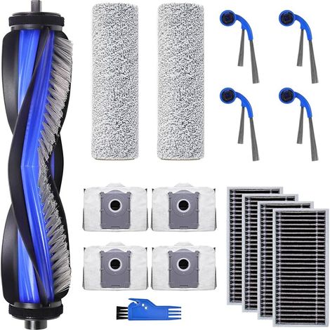 T80 Accessoires de Rechange Compatibles avec ECOVACS DEEBOT T80 OMNI Robot Aspirateur, 1 Brosse Principale, 4 Filtres, 4 Brosses Latrales, 2 Rouleaux Nrosse, 4 Sacs Poussire (1/5)