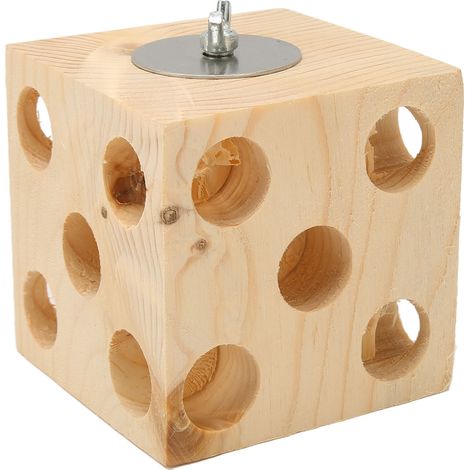 Bloc à mâcher en bois pour oiseaux, jouet de recherche de nourriture et de déchiquetage pour perroquets, perchoir pour inséparables, calopsittes et perruches ondulées