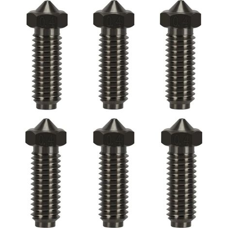 6PCS Hardened Steel Nozzles for Anycubic Kobra 2, 3D Printer Accessory, 0.4mm Hardened Steel Nozzles, High Temperature Resistant for Anycubic Kobra 2, Kobra 2 Neo, 2 Pro, 2 Plus (1/5)