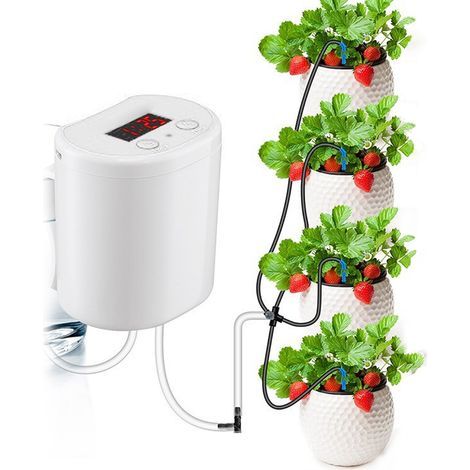 Dispositif d'arrosage solaire extérieur, dispositif d'arrosage domestique, dispositif d'arrosage automatique 1 à 4 pour plantes en pot. (1/5)