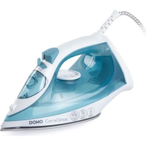 Fer a Repasser  vapeur - DOMO - DO7060S CeraGliss - 2400 W - 40 g/min - 320 ml - Bleu / Blanc (1/5)