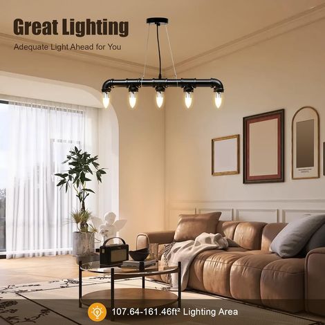 Antiker Wasserrohr-Kronleuchter im Industriestil, Deckenlampe, Restaurant, Loft-Lampe, Kupfer-Metall-Kronleuchter