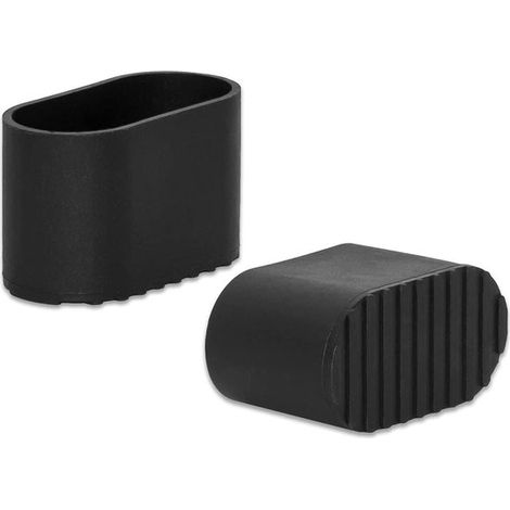 Cache-jambes pour chaises - Protection de sol - Embouts de meubles - 28 pièces - 20 x 40 mm - Plastique - Noir - Ovale (1/5)