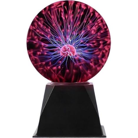 Lampe à lave à plasma colorée de 15 cm (6 pouces) - Jouet scientifique à plasma tactile et sonore pour enfants - Lampe décorative pour la maison