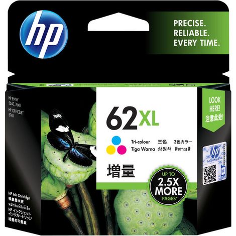 Cartucho de Tinta Original HP 62XL Tricolor Officejet 5740 (1/4)