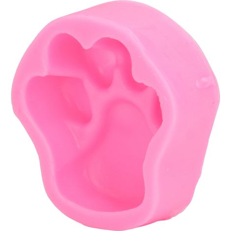Moules en silicone faits main en forme de pattes de chat et de chien, pour gâteaux mousse, empreintes de pattes, gelée, pudding, bougies 3D à faire soi-même, savons artisanaux - Modèle 2 - Rose 19-226 (1/5)