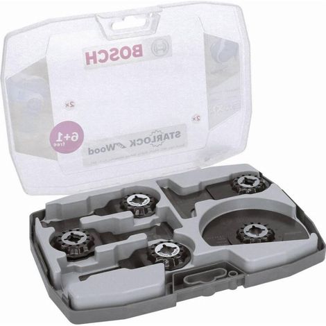 Bosch – Lames Starlock pour découpeur ponceur – Coffret 7 pièces – Pour bois dur et métal – Changement rapide – SKU 2608664623