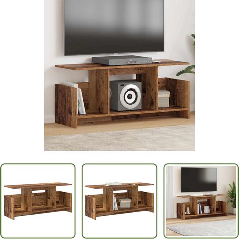 TV-Ständer Altholz -  TV-Ständer Altholz 102 x 35 x 45 cm Holzwerkstoff (1/5)