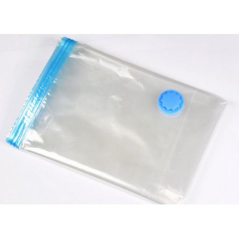Sac de Stockage sous Vide Compressé Pratique Organisateur de Vêtements et Couettes Gagne d'Espaces (50 x 70 cm, 1pc, Plastique Transparent)