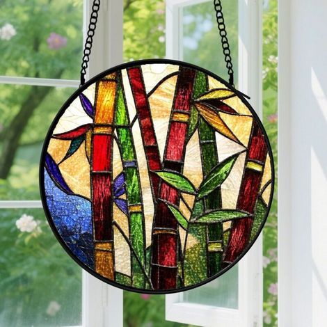 Capteur de soleil en vitrail - décoration spirituelle 25cm (1/4)
