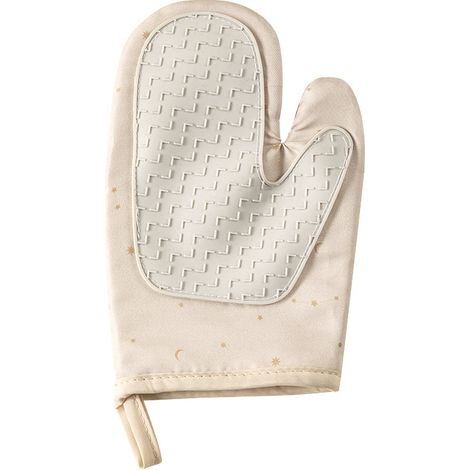 Isolierende und hitzebeständige Handschuhe, linke Hand, dick und isolierend – beige