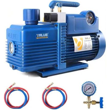 Pompe à vide bipolaire V-i280sv 220 V 750 W pour fluide frigorigène, débit de 14,4 m³/h, pompe à vide à double étage avec filtre collé, pour fluides frigorigènes neufs. (1/2)