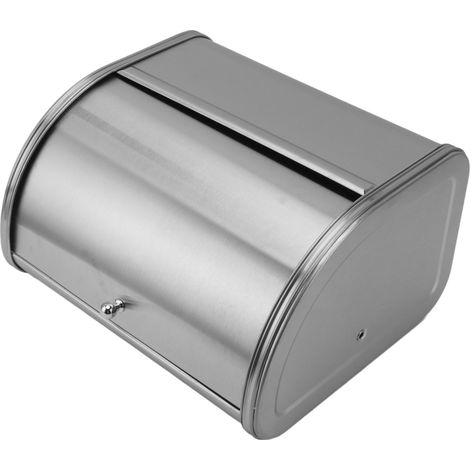 Boîte à pain américaine petit côté plat métal rangement pour pain gâteau donut biscuit alimentaire vaisselle givré (1/5)