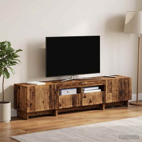vidaXL 3 Piece LED TV Cabinet EDE Old Wood Engineered Wood (1/5)