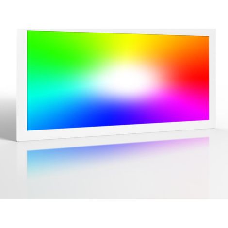 RGB+CCT LED Panel Pro 60x30cm 24W 24V Rahmen weiß (1/5)