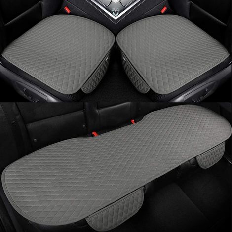 1 Ensemble Housses De Siège Voiture PU, Tapis Avant Et Arrière Universels, Gris, Pour Berline Suv Pickup (1/5)