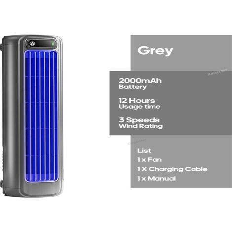 Petit ventilateur de bureau, ultra silencieux, mini, portable, pour bureaux, de petite taille (1/5)