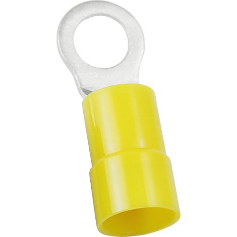 Cosses à œillet RS PRO, Isolé, Jaune, 6mm², 4.3mm, 7.2mm