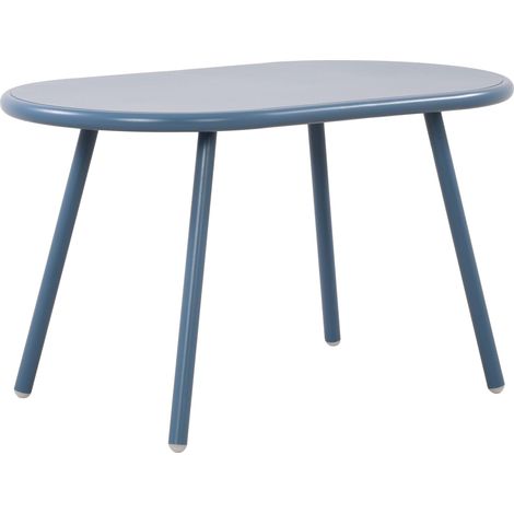 Tavolino ovale da interno/esterno in polipropilene riciclato colore blu 80 x 45 cm 100009241