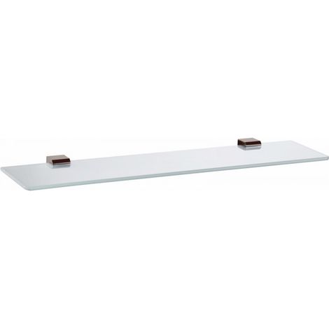 Tablette de douche NIL en verre et laiton métal gris poli 60 cm (1/2)
