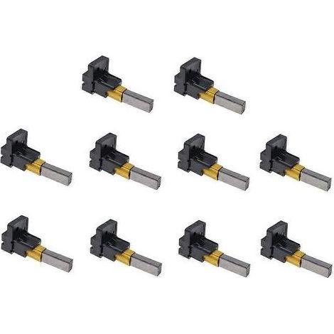 Lot de 10 balais de charbon avec supports pour moteurs d'aspirateur DC05, DC07 et DC08 (7 x 11 x 32 mm). (1/5)