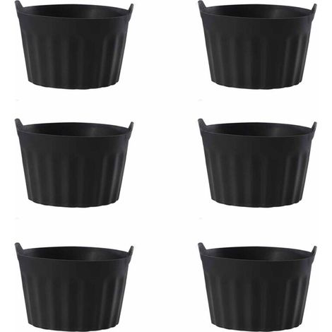 6 Pièces Moule Silicone Air Fryer, Ramequin Air Fryer avec Brosse à Huile, Réutilisable Moule Air Fryer pour Pâtisseries, Moules à Œufs Pochés pour Air Fryer, Micro-ondes et Four (1/5)