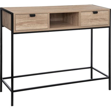 Consolle a 2 cassetti aliaj con effetto legno nero - 5five (1/5)
