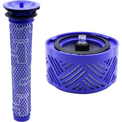 Paquete de 2 filtros para aspiradoras V6, HEPA y prefiltro lavable, compatibles con Dyson V6 Absolute Animal Motorhead. (1/5)