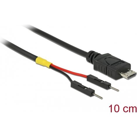Delock Cable de alimentaciÃ³n USB Micro-B a 2 x cabezal con pines separado macho de energÃ­a de 10 cm