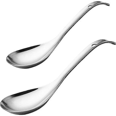 Lot de 2 cuillères de cuisine, louches, cuillères à wonton chinoises, cuillères à soupe asiatiques
