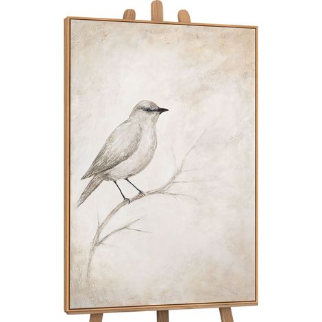 Gemälde Singende Pause Rahmen Eichefarben 120x80 cm (1/5)