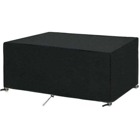 Housse Salon de Jardin 180x100x75cm Protection Bache Table de Jardin Mobilier Extérieur Imperméable Coupe-Vent Anti-UV Résistant Au Froid-- (1/5)