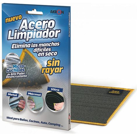Paglietta Akron in acciaio per pulizia 15,5 x 11,5 cm Rif. 5122 (1/3)