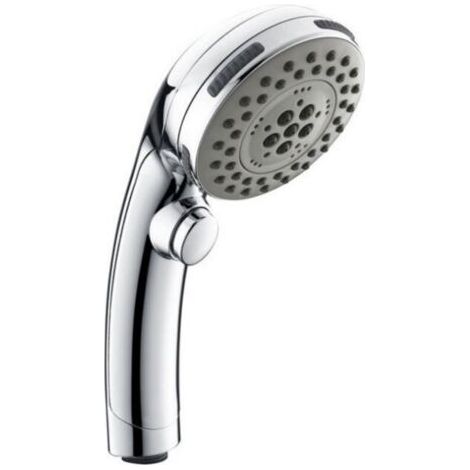 Pommeau de douche chromé galvanisé avec bouton d'arrêt, pommeau de douche à main, pommeau de douche simple, 1 pièce (1/5)