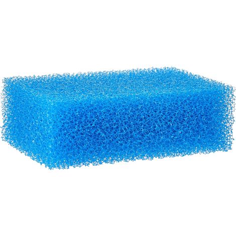 Lot de 2 Éponge Filtrante, 10 Ppi, Grain Grosse, 5x15x10 cm, Bleu, Pour Aquarium Eau Douce Et Mer (1/5)