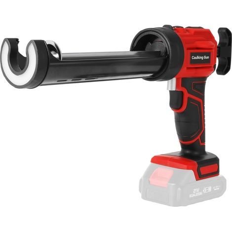 Pistolet électrique en silicone pour batterie M-Akita 21V,Pistolet à chauffage avec lumières LED,Cartouches 300ml, 4 vitesses,Outil de pistolet de colle sans fil pour l'étanchéité, rouge (1/5)