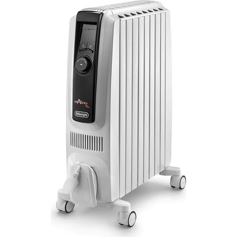 Delonghi TRDX41025E Dragon 4 Digital Oil Filled Radiator, 2500W, White
