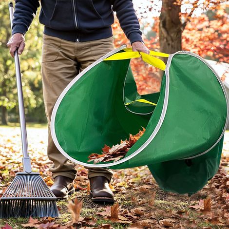 GDHZS-Ramasseur de feuilles, sacs à feuilles pliables, ramasseur de feuilles portable et pliable pour pelouse (1/5)