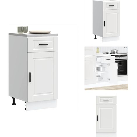 Armoire de cuisine Porto blanc bois d'ingénierie - Armoire De Cuisine - Armoires De Cuisine - Meuble D'évier - Meuble D'évier De Cuisine (1/5)