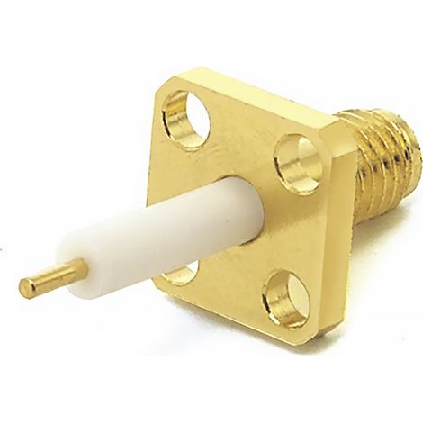 Connecteur coaxial SSMA RS PRO Femelle, Mâle Droit, raccordement A souder 50O Montage sur Platine ( Prix pour 1 )