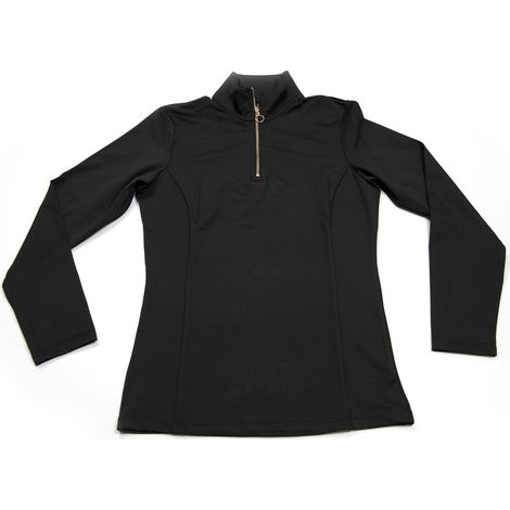 Oypla Coco Equestrian Black Ladies Horse Riding Base Layer Shirt - L (1/5)