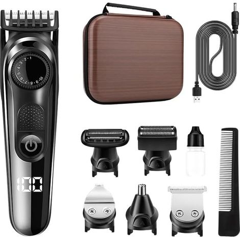 5-in-1-Haarschneider-Set für Männer, Bartpflege, elektrisches Scheergerät, Lichaamstrimmer