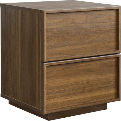 sweeek - Nachttisch mit Holzlook und 2 Schubladen