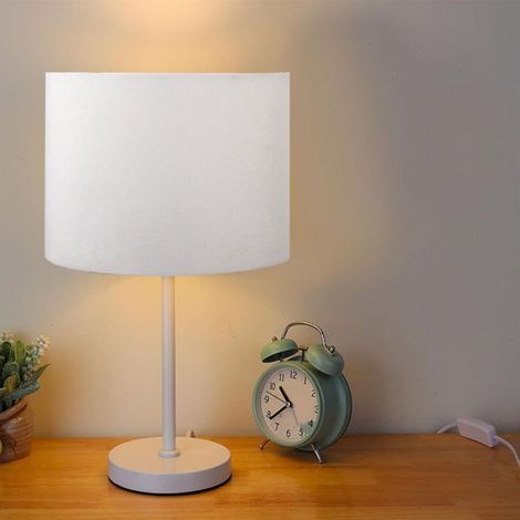 Abat-jour Ovale - Tissu Peluche - Compatible E27 E14 - Pour Lampe De Table Et Lampadaire - 1 Pièce (1/5)