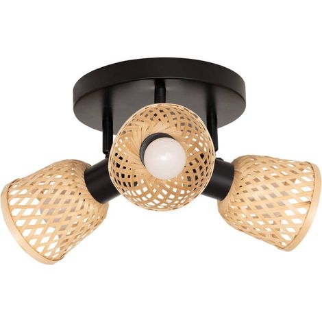 Plafonnier 3 Lampes Orientables "Lio" 25cm Naturel