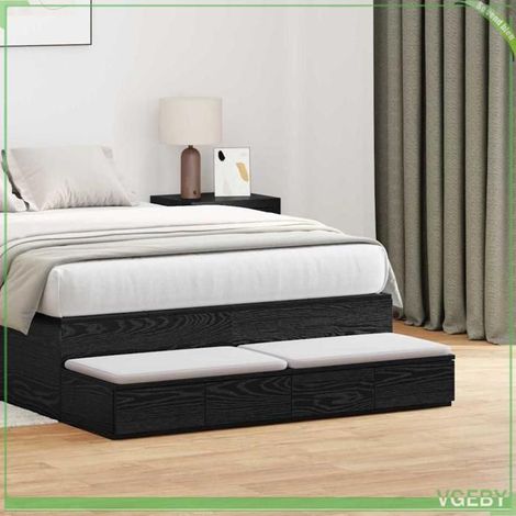 Tiroirs de lit - ABI - Chêne noir - 120 x 36.5 x 16.5 cm - Bois d'ingénierie - Durable (1/5)