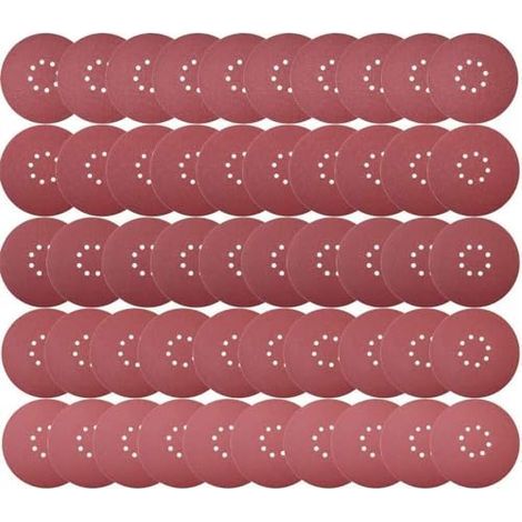 Disques de Ponçage 225 mm 50 Pièces Grain P40 8 Trous Disques Abrasifs 225 mm Ronds Papier Abrasif for Ponceuse pour Cloisons Sèches Ponceuse Girafe (1/5)